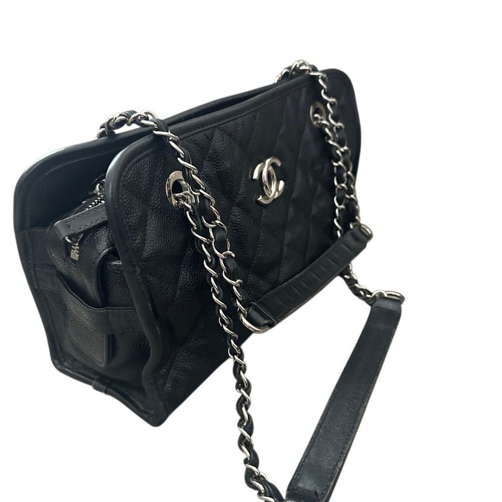 CHANEL Black Quilted Chain Shoulder Bag - Picture 3 of 14